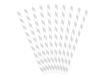 Picture of PAPER STRAWS STRIPPED SILVER 19.5CM